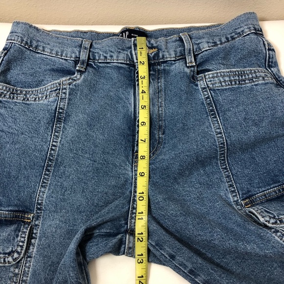 Gap Cotton Blend Medium Wash Spring 24 Mid Rise '90s Loose Cargo Jeans 10/30R - Picture 11 of 16